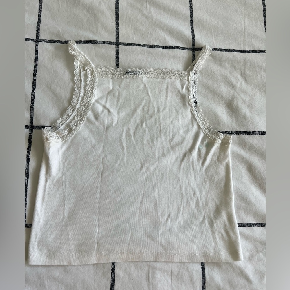 white brandy melville lace tank